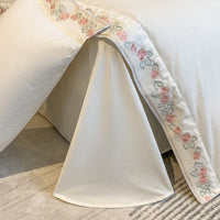 Thumbnail for Premium White Rose Autumn Winter Chic Flowers Wedding Duvet Cover Set, 100% Egyptian Cotton Bedding Set