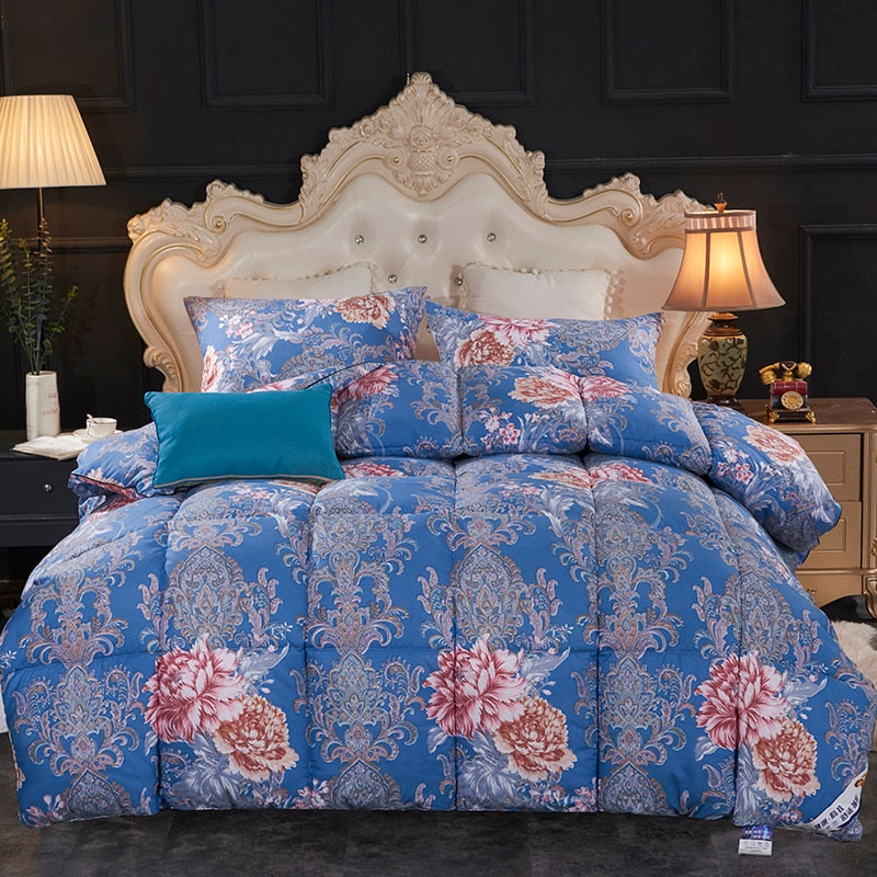 Paisley Baroque Floral Blossom Goose Down Comforter Twin Full Queen King Reversible Very Soft