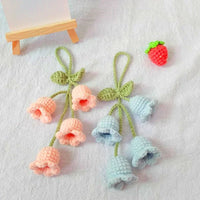 Thumbnail for Cute Crochet Flowers keychain Hanging Decoration Wedding Gift Artificial Flora