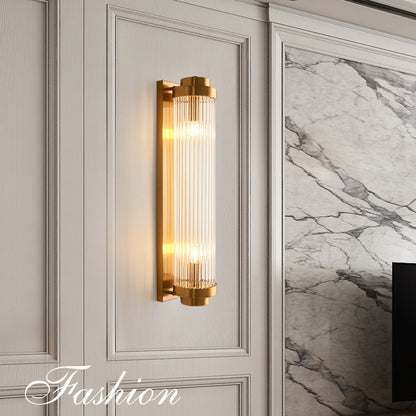 Vintage Gold Crystal Wall Lamp Indoor Wall Lighting for Bedroom Living Room Decoration
