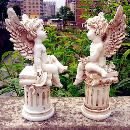Cupid Bust Angel Roman Resin Sculptures and Statues Craft work 2Pcs