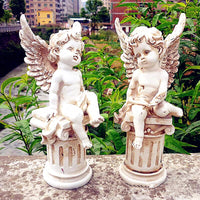 Thumbnail for Cupid Bust Angel Roman Resin Sculptures and Statues Craft work 2Pcs