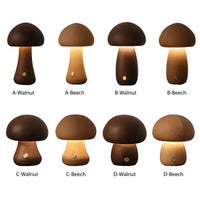 Thumbnail for Small Cute Mushroom LED Lighting Wooden Room Decoration Lamp