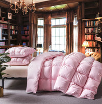 Thumbnail for Pastel Pink Elegant Filling Goose Down Comforter , W1504 Cotton 100%, Full/Queen/King