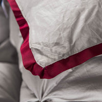 Thumbnail for Grey Red Filling Goose Down Comforter Handwork, W1508 Cotton 100%, Twin/Full/Queen/King
