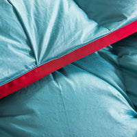 Thumbnail for Turquoise Red Filling Goose Down Comforter Handwork, W1506 Cotton 100%, Twin/Full/Queen/King