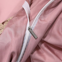 Thumbnail for Elegant Chic Pink Burgundy Lace Soft Royal Duvet Cover Set, Egyptian Cotton 600TC Bedding Set