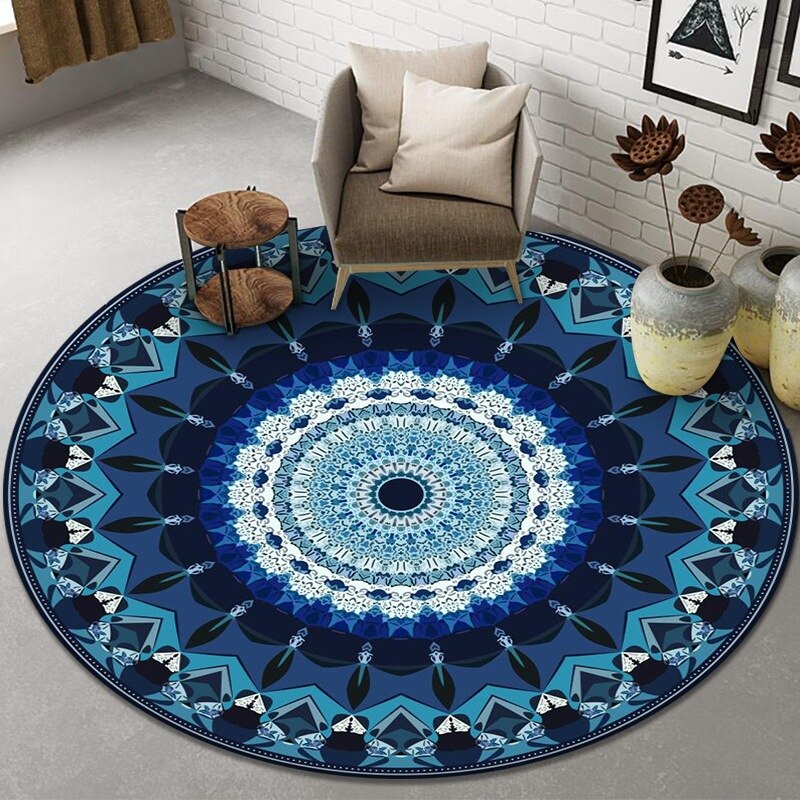 Bohemian European Persian Round Rugs Living Room Carpet Decoration