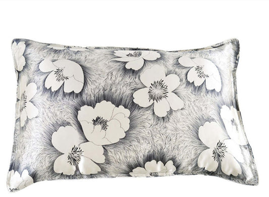 Good Grade Floral 100% silk oxford 1Pcs pillowcase 2 sides A23