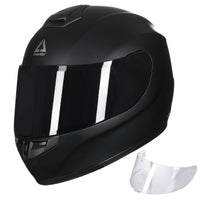 Thumbnail for Black White Star Full Face Motorcycle Helmets Clear Visor DOT Approved Moto Sport Out Door