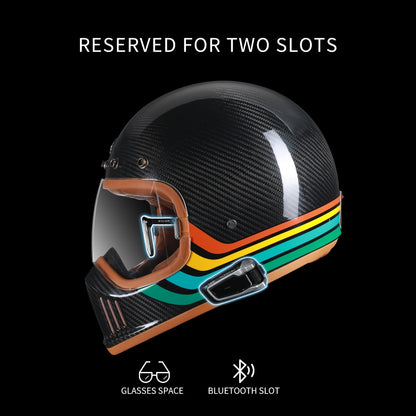 Art Black Motorcycle Helmets Carbon Fiber Moto Dot Approved Sport Out Door