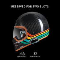 Thumbnail for Art Black Motorcycle Helmets Carbon Fiber Moto Dot Approved Sport Out Door