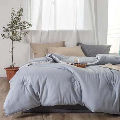 Beige Color Comforter Blanket Ultra Soft Cotton Filling for Duvet Cover