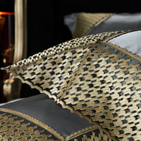 Thumbnail for Luxury Baroque Royal Wedding Gold Lace Duvet Cover Set, Silk Cotton 1200TC Bedding Set