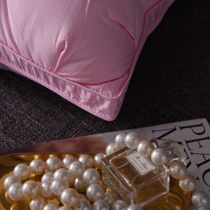 Premium White Pink Blue Goose Down Pillow High Quality Health Sleeping