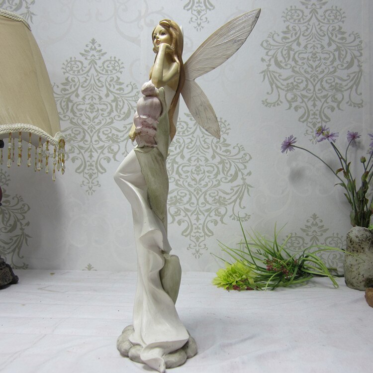 Beauty Girl Angel Fairy Resin Crafts Sculptures and Statues