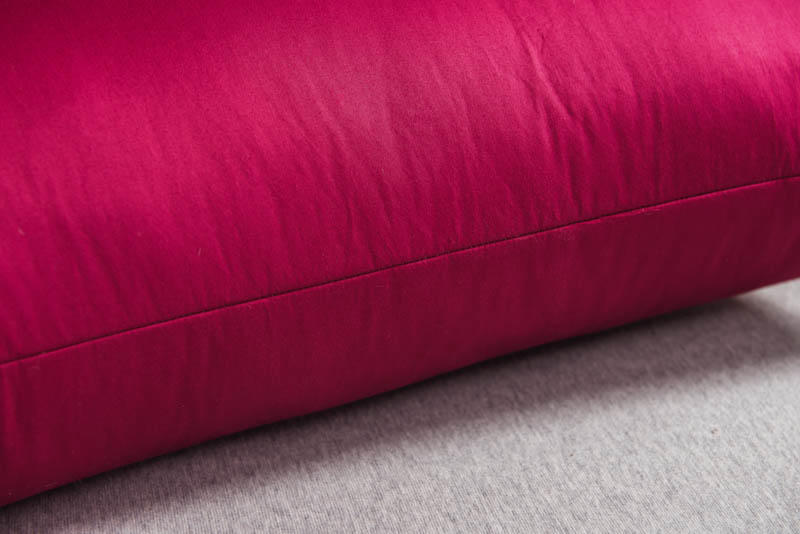 Brown Burgundy Pink Filler Goose Down Pillows 2 Pcs for Bedding set