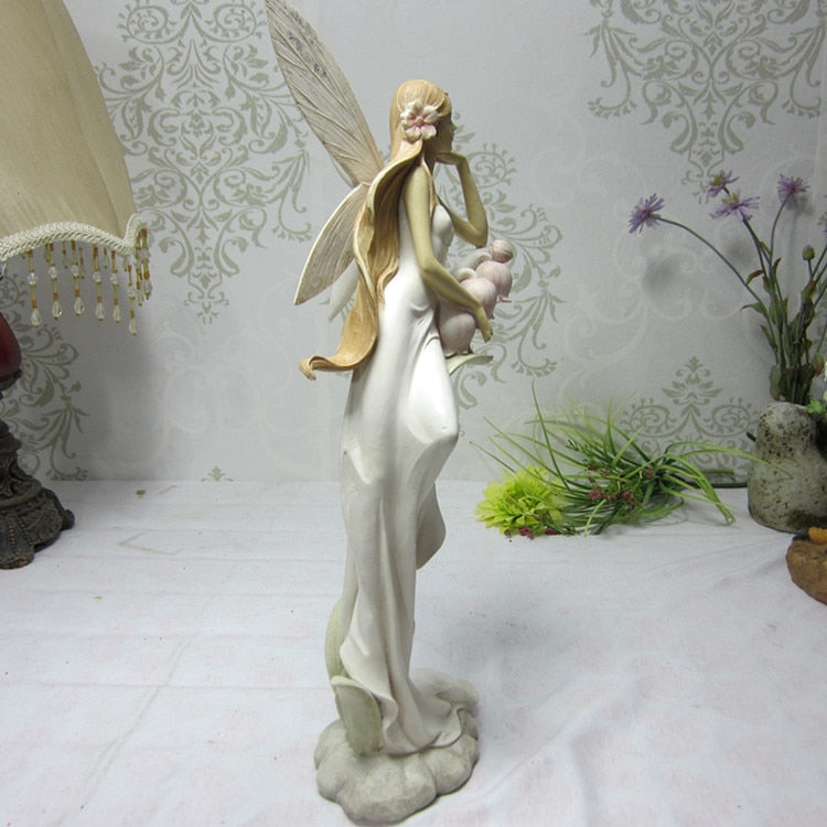 Beauty Girl Angel Fairy Resin Crafts Sculptures and Statues