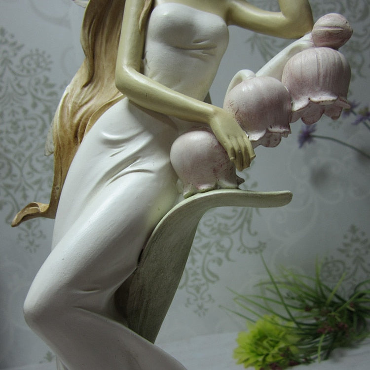 Beauty Girl Angel Fairy Resin Crafts Sculptures and Statues