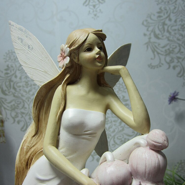 Beauty Girl Angel Fairy Resin Crafts Sculptures and Statues