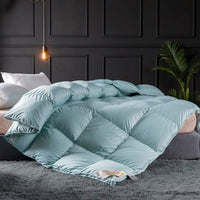 Thumbnail for Pure White Blue Pink Luxury Premium Goose Down Comforter Warm Quilted Blanket for Bedding Set