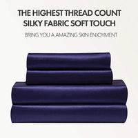 Thumbnail for Modern Purple Burgundy Satin Fabric Silky Bedding Set