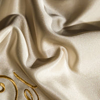Thumbnail for Luxury Gold Silk Smooth Embroidery Duvet Cover Set, Egyptian Cotton 1200TC Bedding Set