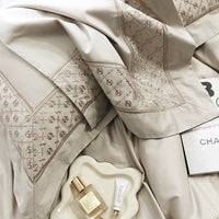 Thumbnail for Luxury White Purple Palace Hotel Grade Embroidery, 1000TC Egyptian Cotton Bedding Set