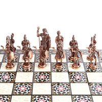 Thumbnail for Antique Copper Rome Figures Chess Set Sculptures and Statues