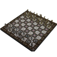 Thumbnail for Figures of Rome Metal Chess Set with Board Small Size Sculptures and Statues