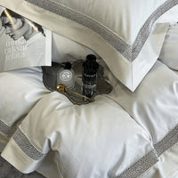 Thumbnail for Luxury Long Striped Jacquard Smooth 1000TC Egyptian Cotton Duvet Cover Bedding Set
