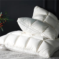 Thumbnail for White Pink Premium High Grade Natural Goose Down Pillows 100% Cotton