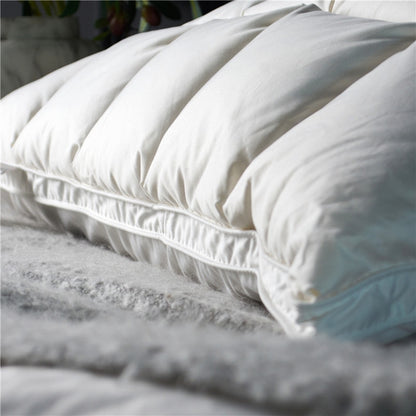 White Pink Premium High Grade Natural Goose Down Pillows 100% Cotton