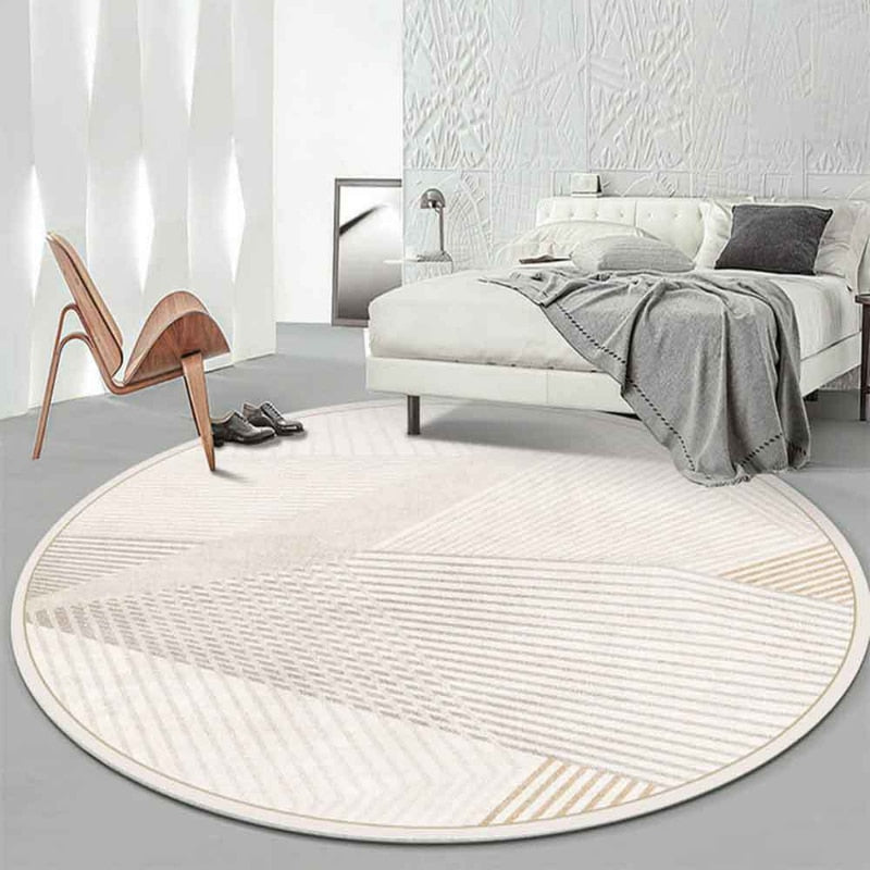 Nordic Stone Pattern Round Carpets Living Room Rugs Large Size for Kids Room