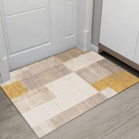 Thumbnail for Grey White Modern Tiles Carpet Living Room Bedroom Rug Doormat