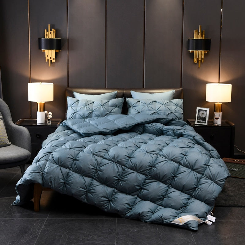 Luxury Goose Down Comforter 1000 Thread Count Twin Full Queen King Reversible Blanket For Bedding