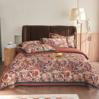 Thumbnail for Premium Boho Paisley Pattern Europe Wedding Soft Duvet Cover Set, 1000TC Egyptian Cotton Bedding Set