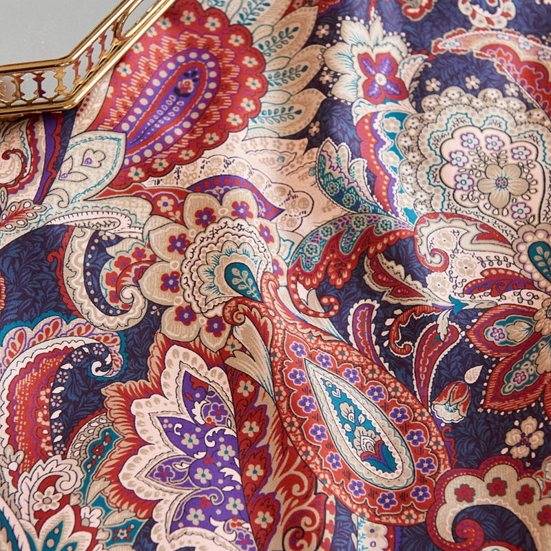 Premium Boho Paisley Pattern Europe Wedding Soft Duvet Cover Set, 1000TC Egyptian Cotton Bedding Set