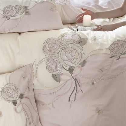 Purple Rose Luxury French Princess 1000TC Egyptian Cotton Duvet Cover Bedding Set
