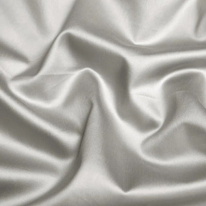 Luxury White Silver Long Striped Duvet Cover Set, 1000TC Egyptian Cotton Bedding Set