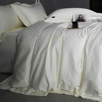 Thumbnail for Luxury European Satin Jacquard Egyptian Cotton 1400TC Silky Duvet Cover Bedding Set