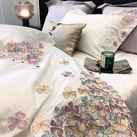 Thumbnail for Luxury Chic Purple Embroidered Wedding Duvet Cover Set, 1000TC Egyptian Cotton Bedding Set