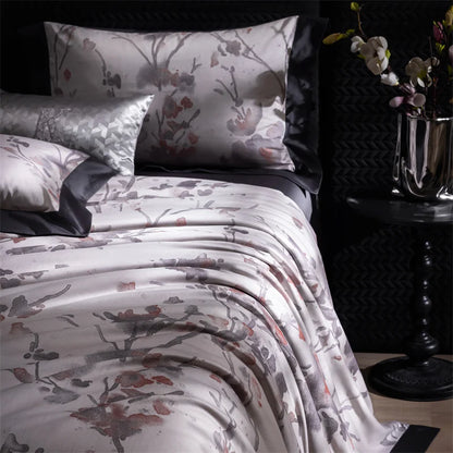 Luxury American Vintage Nature Print Silky Soft Duvet Cover Set, 1400TC Egyptian Cotton Bedding Set