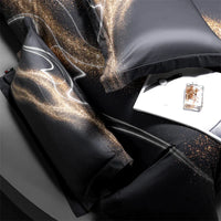 Thumbnail for Luxury Black Purple Leopard Silky Soft 3D Digital Printing Duvet Cover, 1000TC Egyptian Cotton Bedding Set