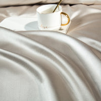 Thumbnail for Luxury Blue White Baroque Deer Satin Jacquard Silky Duvet Cover, Egyptian Cotton 1000TC Bedding Set