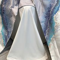 Thumbnail for Luxury White Purple Embroidered Digital Art Duvet Cover Set, 1000TC Egyptian Cotton Bedding Set