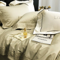 Thumbnail for Luxury White Embroidery Soft Hotel Grade Duvet Cover, 1000TC Egyptian Cotton Bedding Set