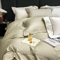 Thumbnail for Luxury White Embroidery Soft Hotel Grade Duvet Cover, 1000TC Egyptian Cotton Bedding Set