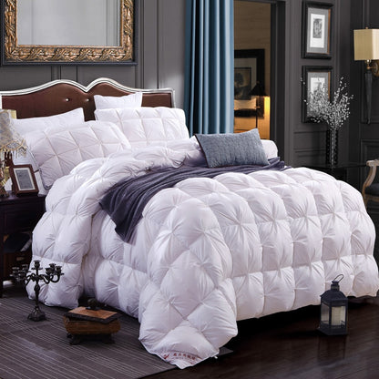 Luxury Jacquard 100% white duck/goose down winter quilt comforter European Blanket Full Queen Twin King Bedroom