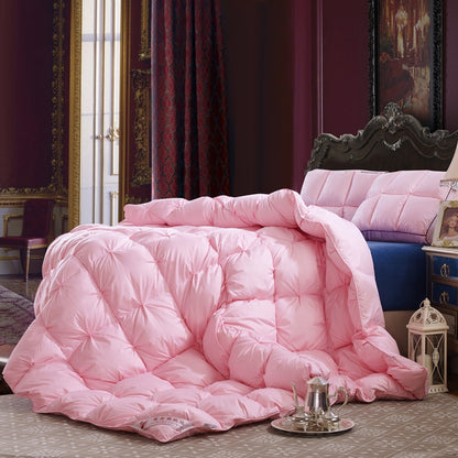 Luxury Jacquard 100% white duck/goose down winter quilt comforter European Blanket Full Queen Twin King Bedroom